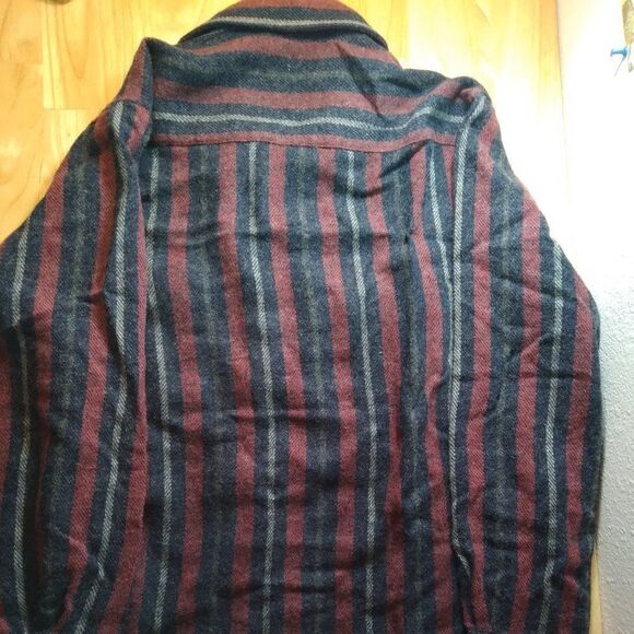 Vintage Fieldmaster Wool Striped Button Down Shirt Flannel - Picture 7 of 8